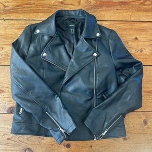 Faux Leather Moto Jacket Size Medium
